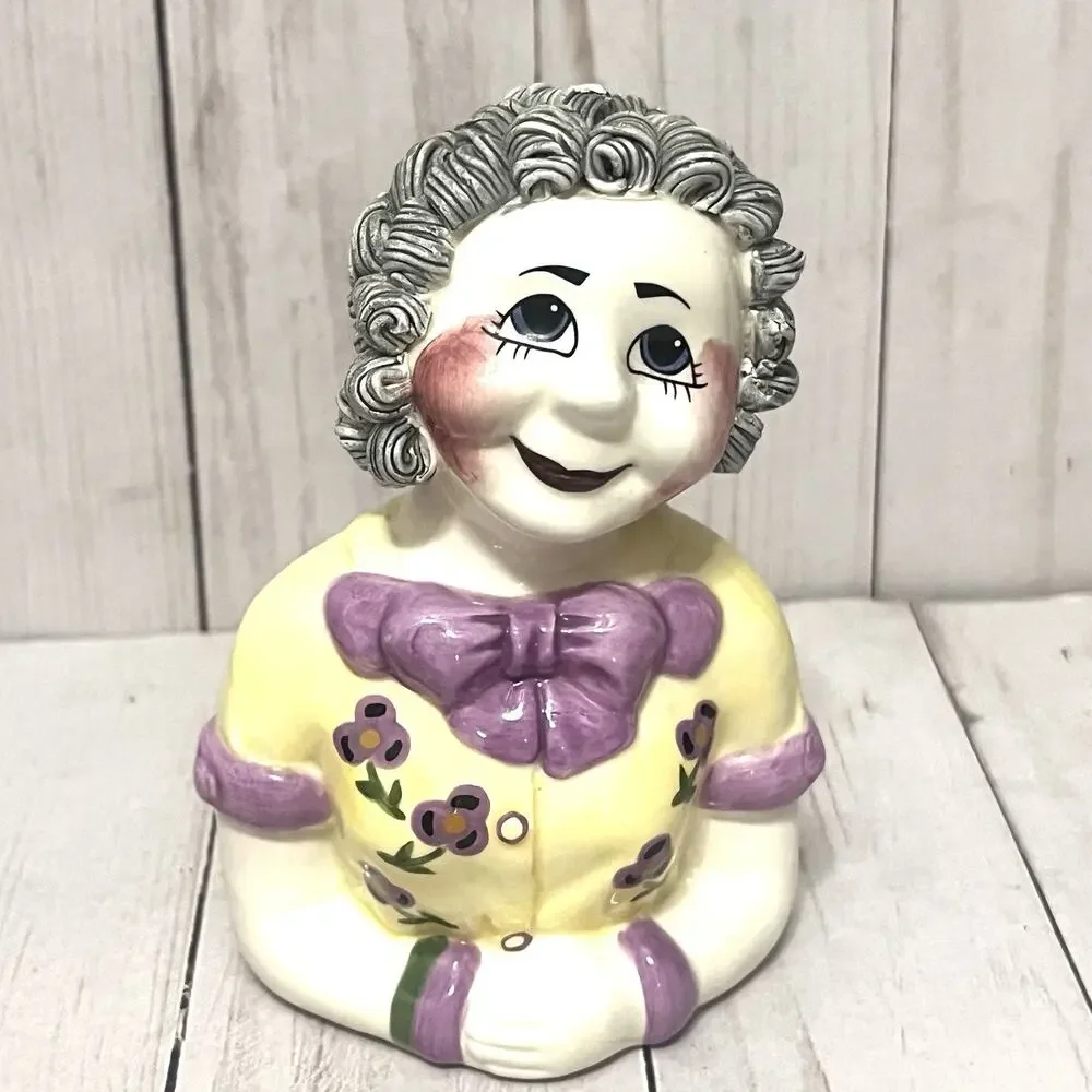 Vintage Spaghetti Hair Figurines Ma Pa Charlie Sadie Schwartz Salt Pepper Set 5”